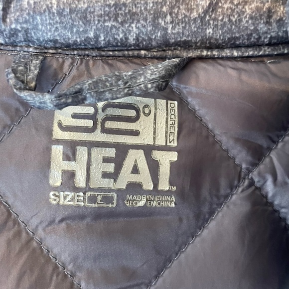 32 Degrees Heat Quilted Gray Jacket Size Large in Excellent Condition - Picture 3 of 8